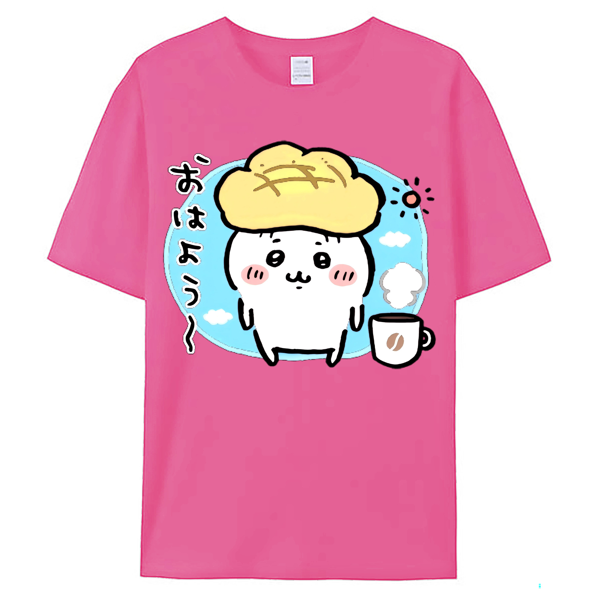 （画像用） ちいかわ ちいかわ Chii-kawa chiikawa レディースカジュアルプリントTシャツ（綿100％）